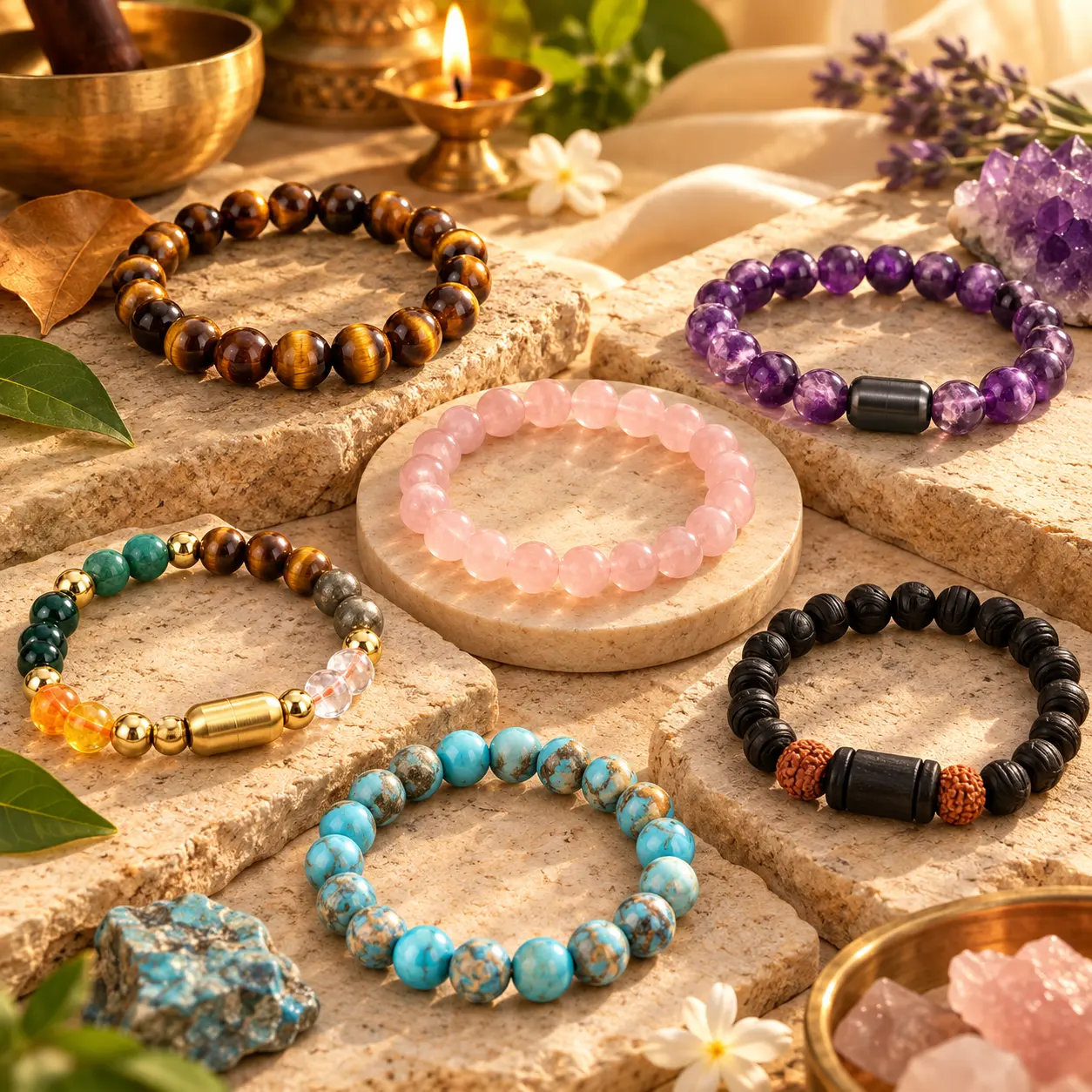Natural energy stone bracelets
