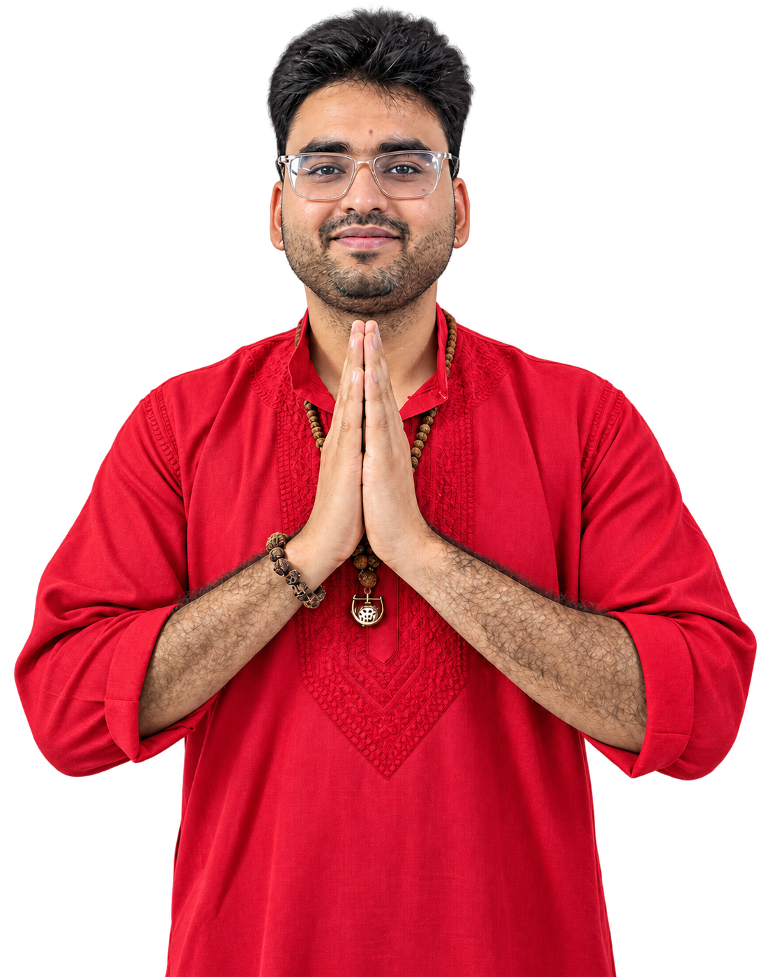 Nishant Pandey greeting with Namaste